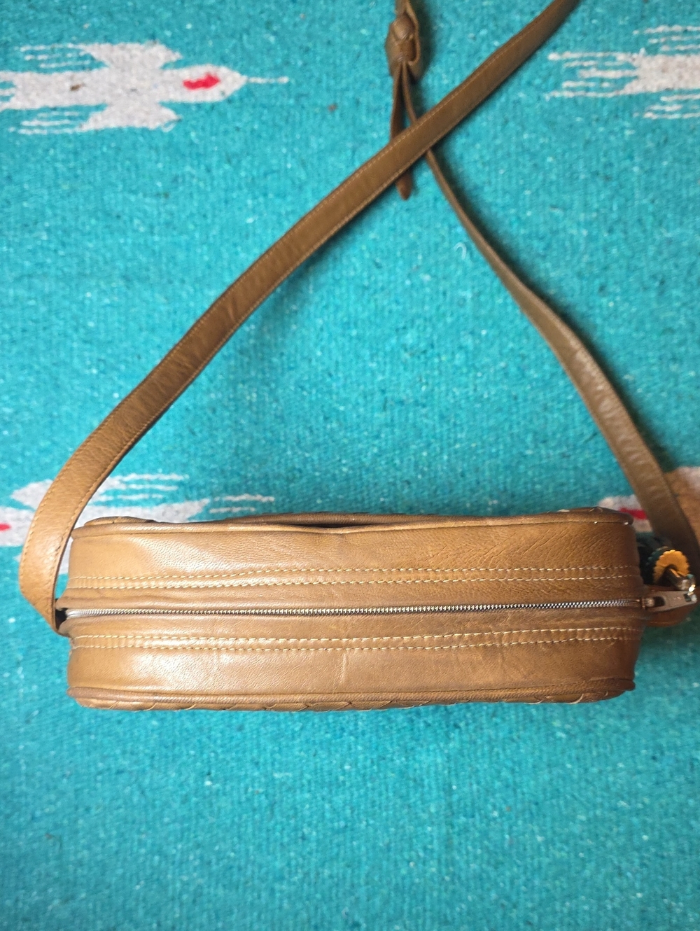 Vintage Kamarel New York Woven Leather Crossbody Shoulder Camera Bag EUC - Picture 15 of 15